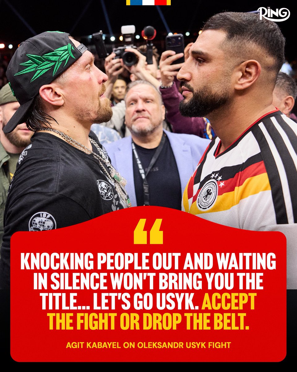 ringmagazine's tweet photo. Agit Kabayel says he will not wait quietly as he continues to call for his shot against Oleksandr Usyk 🔥 https://t.co/RNbUFVdit9