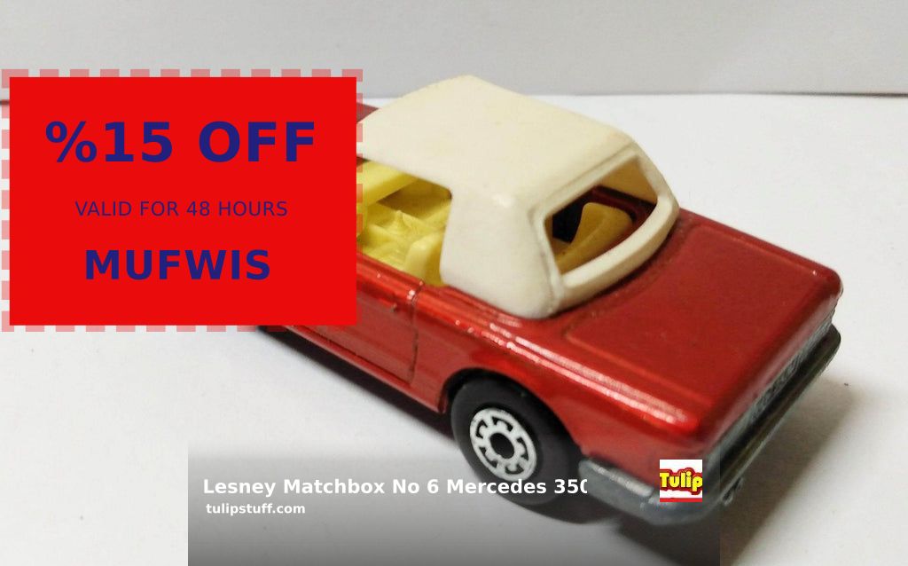 tulipstuff's tweet photo. 48 Hour #Collectibles Sale! 😍 Lesney Matchbox No 6 Mercedes 350SL Superfast England 1973 Red 😍 
get it now at #TulipStuff for $12.50. 

Shop now 👉👉 https://t.co/QqNYDNXRFr https://t.co/XVnSlcFocQ