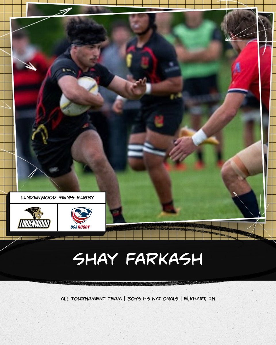LURugby's tweet photo. 🏉🔥 Congrats to incoming Lion Shay Farkash of the SD Mustangs on earning Boys High School Nationals All-Tournament Team honors at HS Nationals in Elkhart, Indiana! 🇺🇸
#LionsForLife #HSNationals #RugbyRecruiting #LindenwoodRugby 🏉💪🔥 https://t.co/OT4IatXurj
