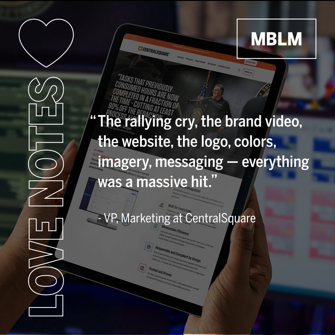 mblm's tweet photo. Thank you to CentralSquare for the partnership and trust. From strategy to identity to digital, this work came together across every touchpoint. Proud of what we built together.

Explore the work: https://t.co/eiqZQu2aUa https://t.co/7bmi7sdm0v