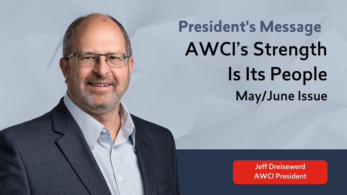 AWCI_INFO's tweet photo. As his term as AWCI president comes to a close, Jeff Dreisewerd reflects on what continues to make this association strong: people who are willing to share knowledge, support one another and stay engaged in moving the industry forward.

https://t.co/fPlm7lpg1w

#AWCI26 #AWCIMedia https://t.co/PObX2nJStd