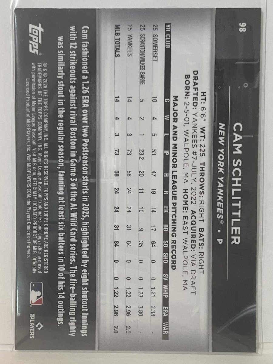 UpstateCC42's tweet photo. @SlabtownCollect Cam Schlittler True Gold /50 - $250 shipped OBO https://t.co/9lAKrETAsG