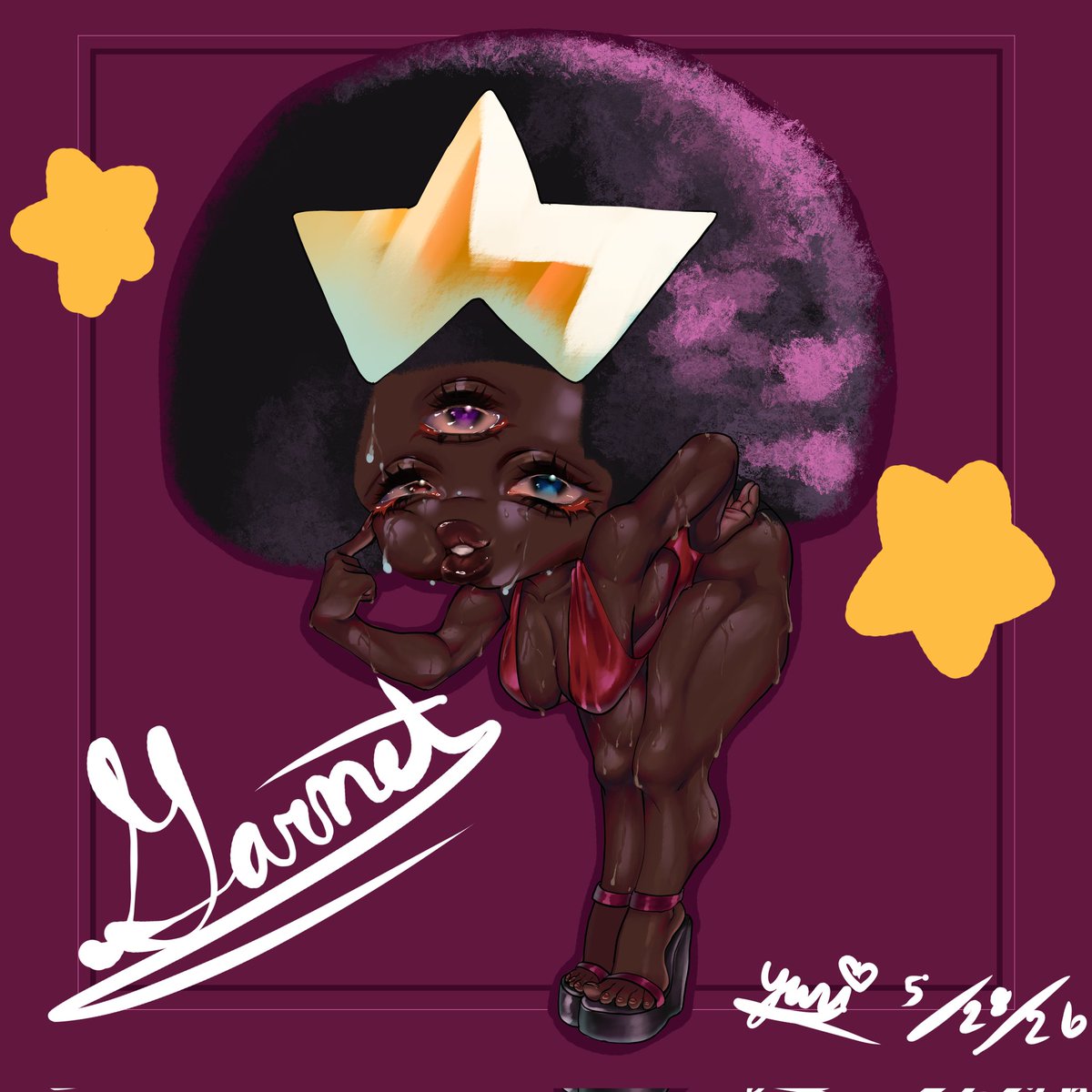 ramunenekoART's tweet photo. Not nsfw, but here's a chibi of Garnet! I'll add the beach version underneath :3 
#stevenuniverse #garnet #su #artist #illustration #chibi https://t.co/6mzwkVCuJz