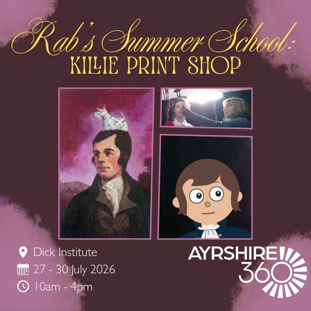 Dick_Institute's tweet photo. Rab’s Summer School: Killie Print Shop

Book Here:
https://t.co/FSDmHjvfIq https://t.co/sK9ZgONeu0