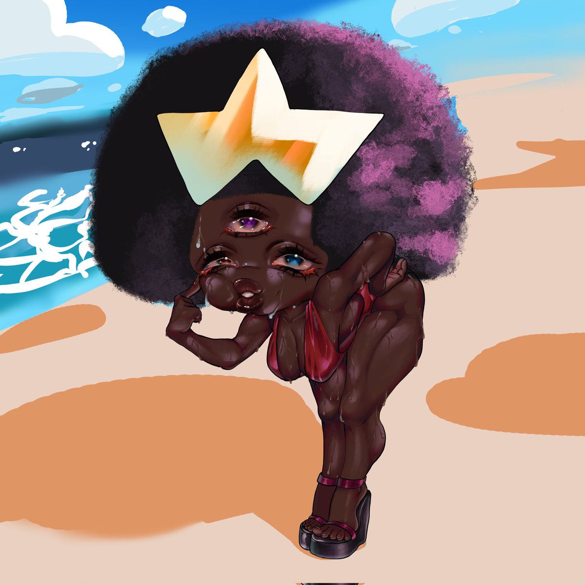 ramunenekoART's tweet photo. Beach :3 https://t.co/NHdZT3Yv8k