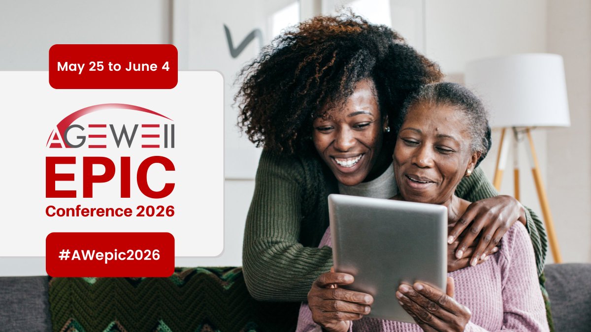 AGEWELL_NCE's tweet photo. 📢 It’s Day 5 of the EPIC Conference with an exciting special session for National Accessibility Week! Join us as we explore air travel accessibility for older adults and people living with dementia. Register: https://t.co/302NnvTGOe #AWepic2026 https://t.co/oj4CRSGvWw