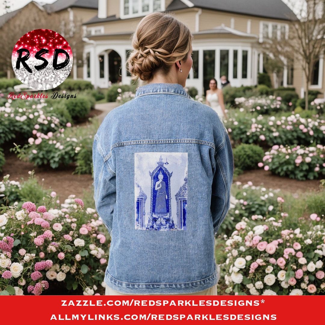 RedSparklesNYC's tweet photo. 🇹🇭 THAILAND TEMPLE ART VERSION DENIM JACKET 📸
A bold denim jacket featuring stunning Thailand temple artwork for a stylish travel-inspired look. 

https://t.co/d5agMVwUj5
 via @zazzle

#RSD #RedSparklesDesigns #Photography #PhotoArt #Thailand https://t.co/9MdpOmkQLe