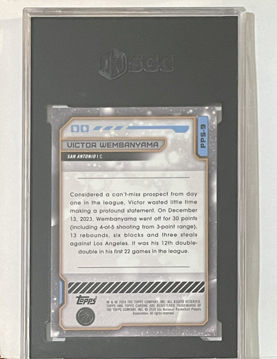 UpstateCC42's tweet photo. @SlabtownCollect SGC 9.5 Wembanyama The Sun Rookie - $325 shipped https://t.co/9CZob1bHyp