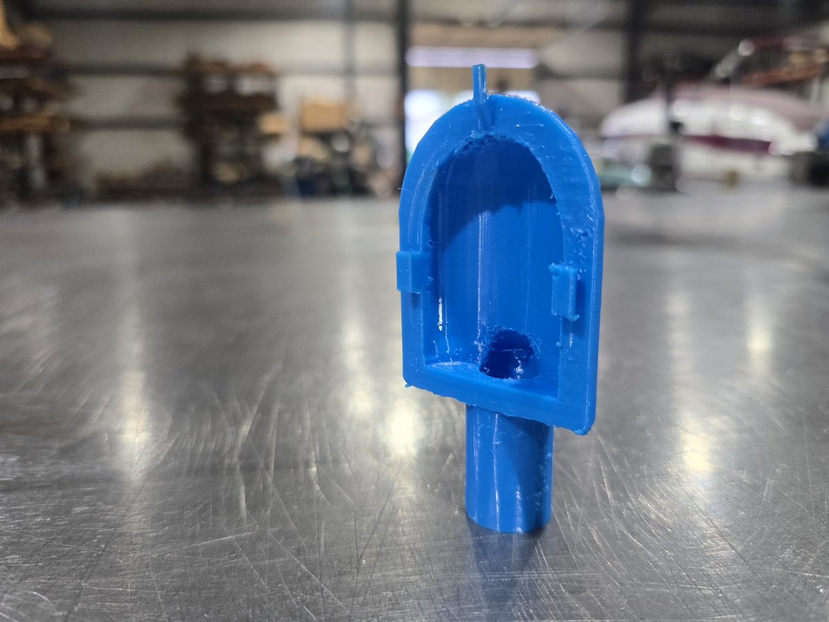 JordanR785's tweet photo. That last piece  that was holding me up on my 80 toyota pickup interior! This is the elbow that goes under the dash for side window defrost. The old ones disintegrate into dust and  almost impossible to find in good shape. Filiment a little moist but drying for proto v-2😤😤 https://t.co/mAENxuOyl2