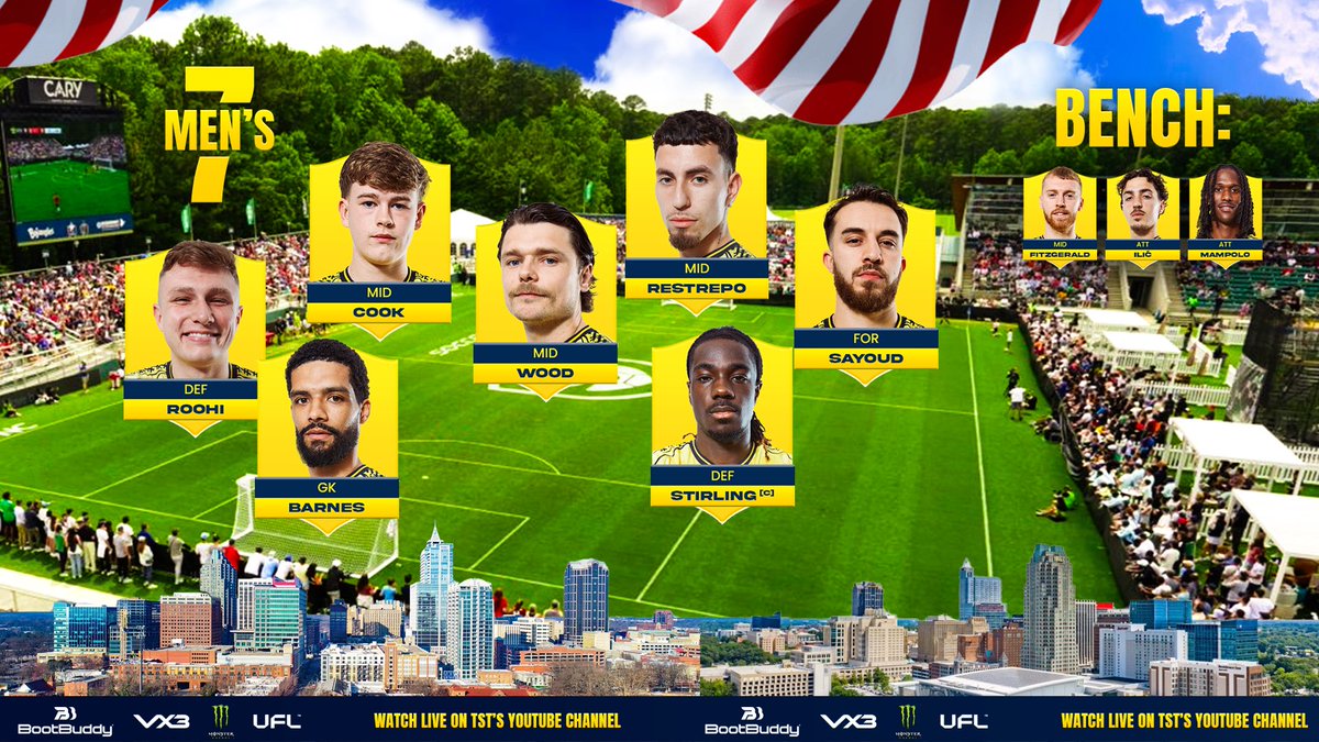 hashtagutd's tweet photo. 𝐒𝐓𝐀𝐑𝐓𝐈𝐍𝐆 𝟕 🇺🇸 @TST7v7 

Your starting Tags to take on Bumpy Pitch FC is as follows…  👀 You can watch the action LIVE 👉 https://t.co/imaoFXRc0S with kick-off at 15:30 🇬🇧 / 10:30 🇺🇸NC ⏰

A reminder that the @hashtagutdwomen 7 take to the field first, before the teams swap after every quarter 🔄