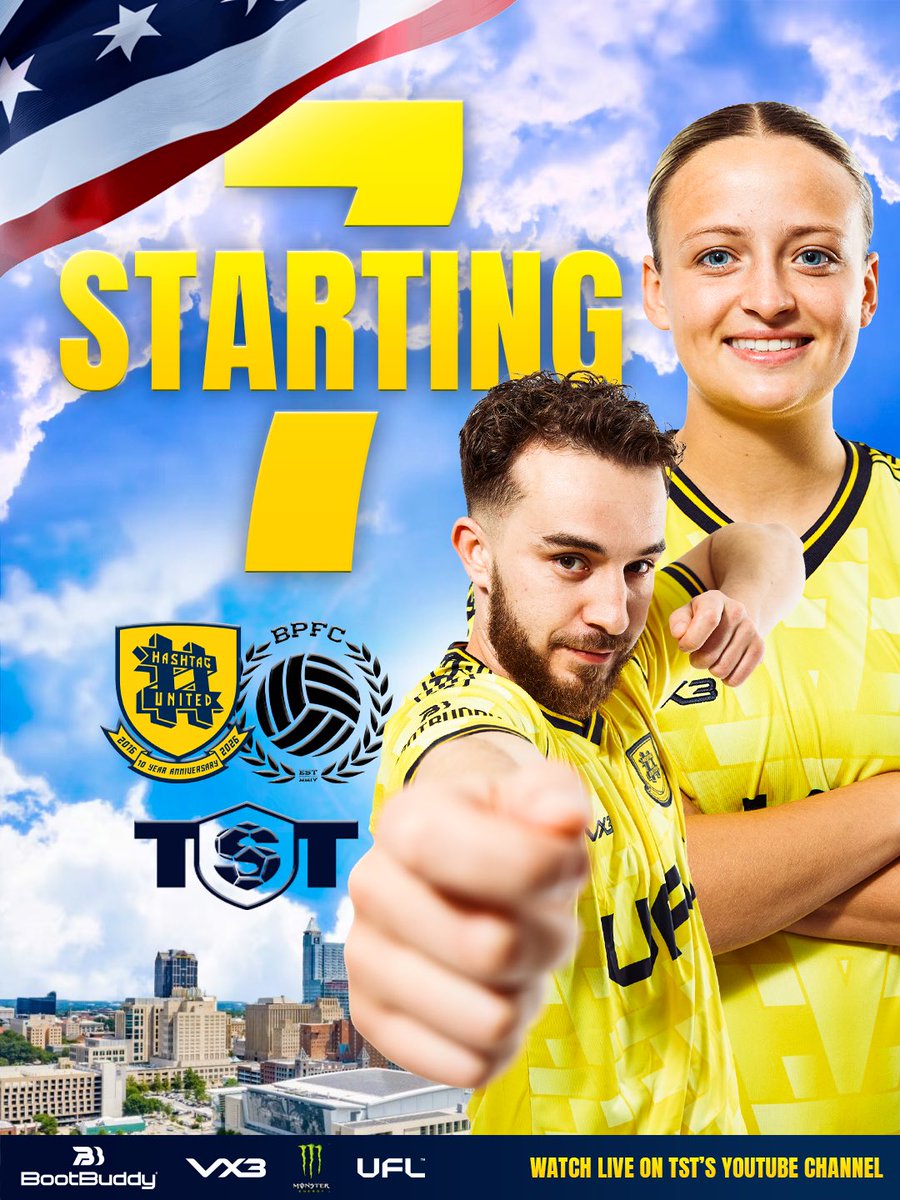 hashtagutd's tweet photo. 𝐒𝐓𝐀𝐑𝐓𝐈𝐍𝐆 𝟕 🇺🇸 @TST7v7 

Your starting Tags to take on Bumpy Pitch FC is as follows…  👀 You can watch the action LIVE 👉 https://t.co/imaoFXRc0S with kick-off at 15:30 🇬🇧 / 10:30 🇺🇸NC ⏰

A reminder that the @hashtagutdwomen 7 take to the field first, before the teams swap after every quarter 🔄