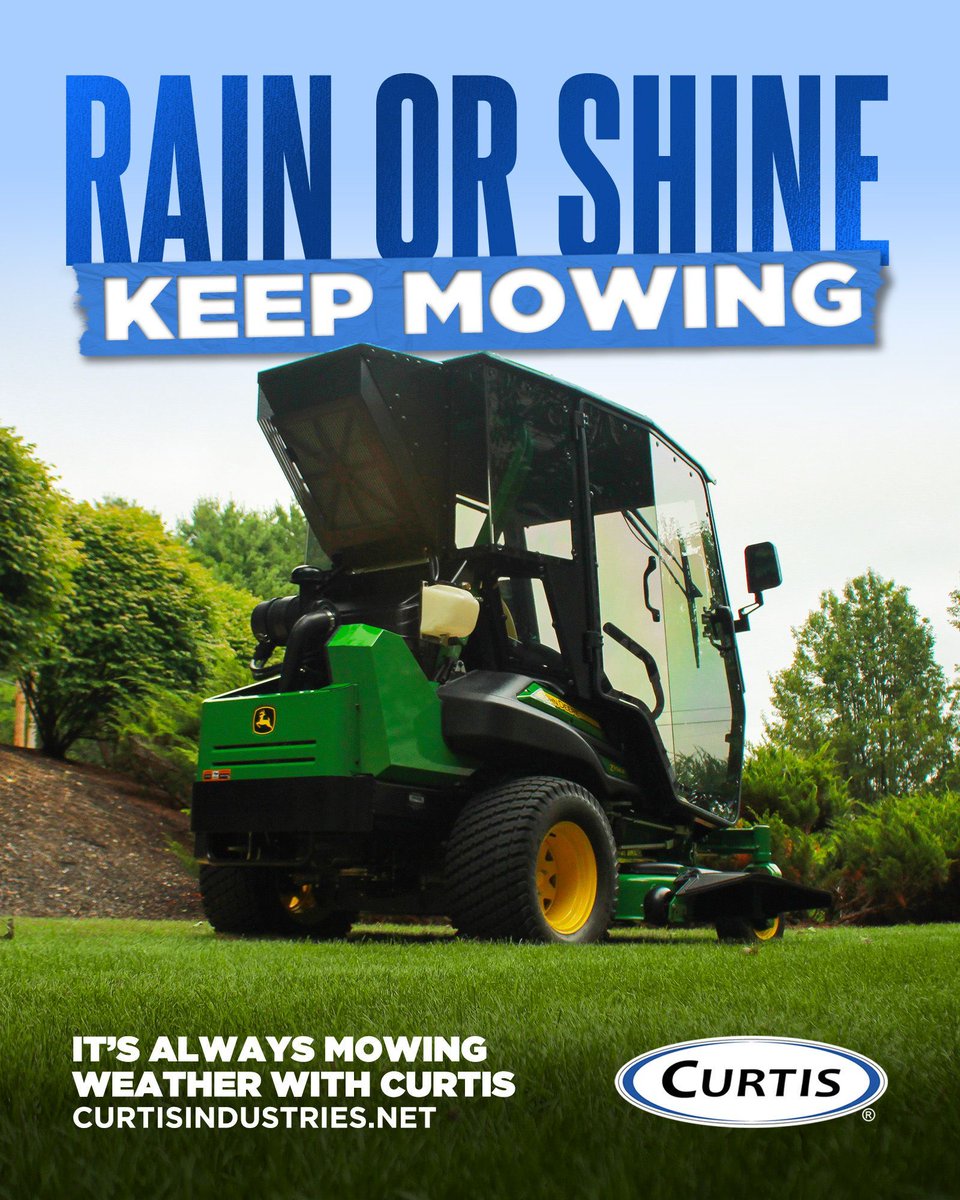 CurtisCabs's tweet photo. When you’ve got a cab, it’s always good mowing weather.

Enjoy the ride—rain or shine—with Curtis:
🔗 https://t.co/AALfovZw64 
✉ info@curtiscab.com
📱 (508) 853-2200

#JohnDeere #Ferris #Kubota #Cab #Mower https://t.co/XDl8kiv417