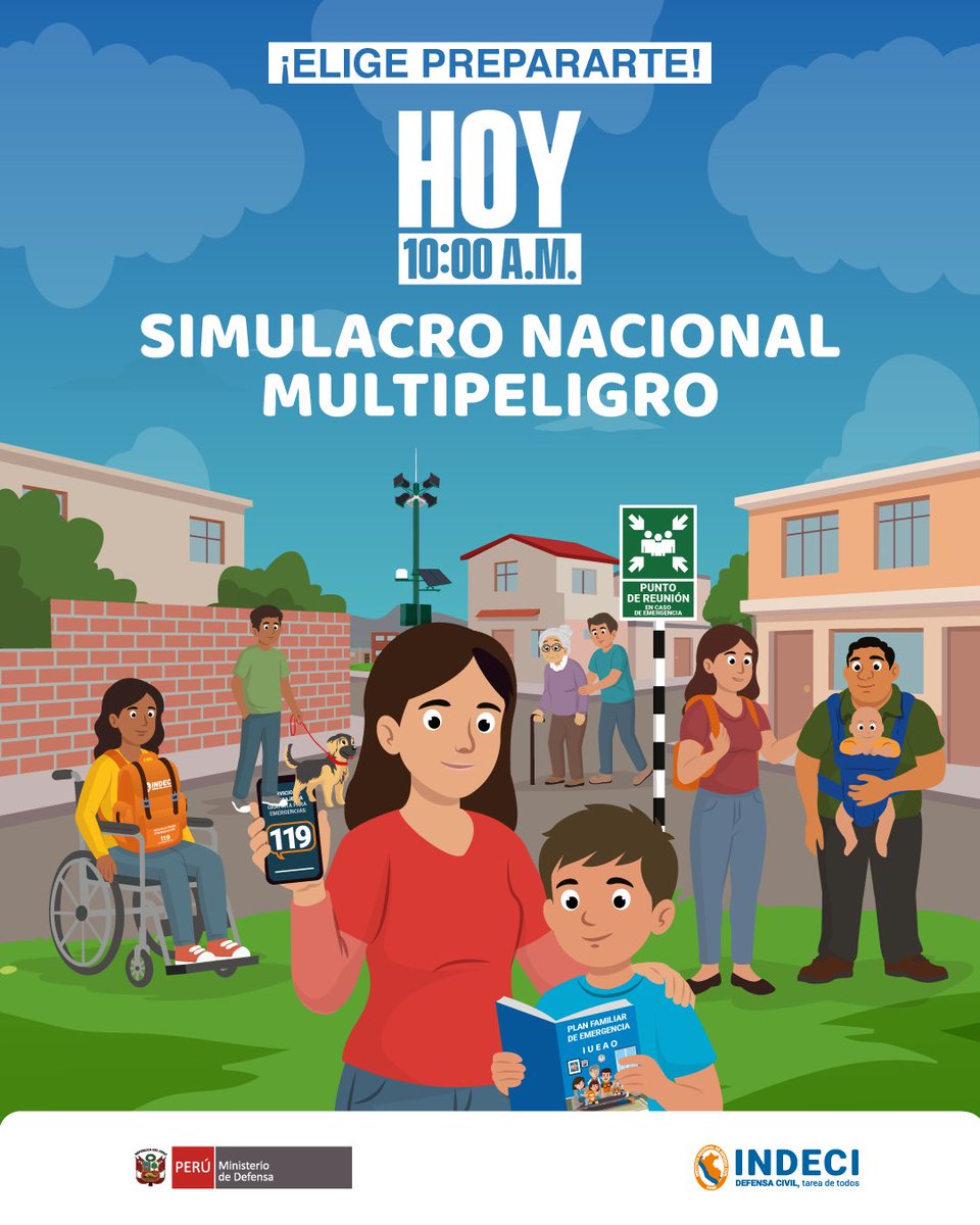 MidisFoncodes's tweet photo. ¡Es hoy!
😉 Elige prepararte y participa del I #SimulacroNacional2026.

📆 Viernes 29 de mayo 
🕒 10:00 a. m. https://t.co/LxDws8RcVL
