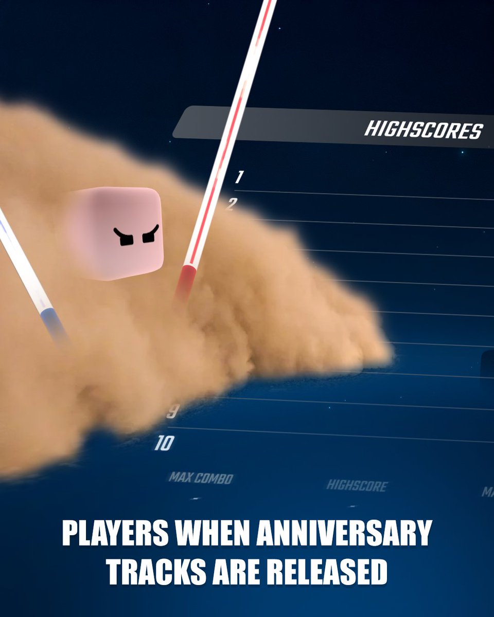 BeatSaber's tweet photo. The Score Storm is coming ⛈️
Who made it to the top 💯 even if just for a few seconds? 🏆 https://t.co/Kmf8JSTIAe