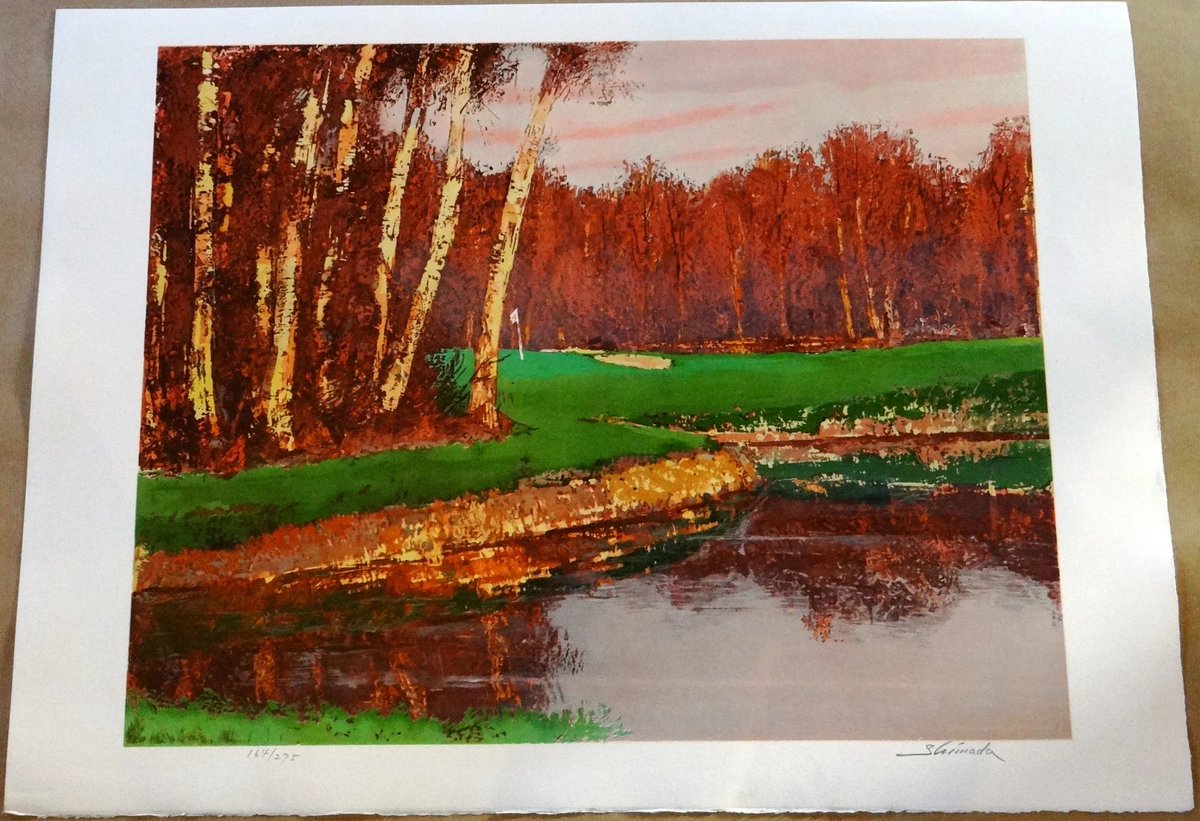 marieartcollec1's tweet photo. Saburo Shimada signed lithograph 
Serene Autumn Golf Course &amp; Pond – Limited Edition 164/275  Elegant Japanese art in excellent condition.  https://t.co/SBZaRzZXwB

#GolfArt #LimitedEdition #JapaneseArt #SaburoShimada #AutumnLandscape https://t.co/QWqmRRRQGS