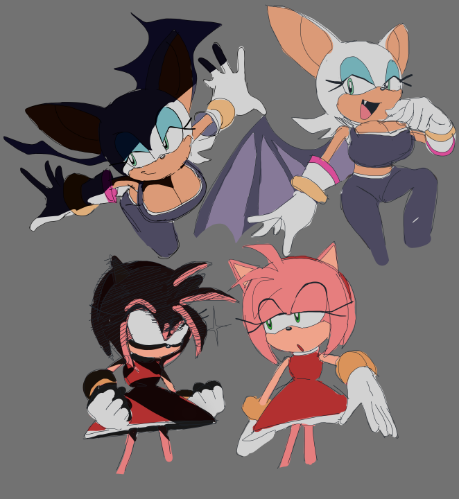 AfricanMegaman's tweet photo. amy and the rouge https://t.co/WyARApOxkI