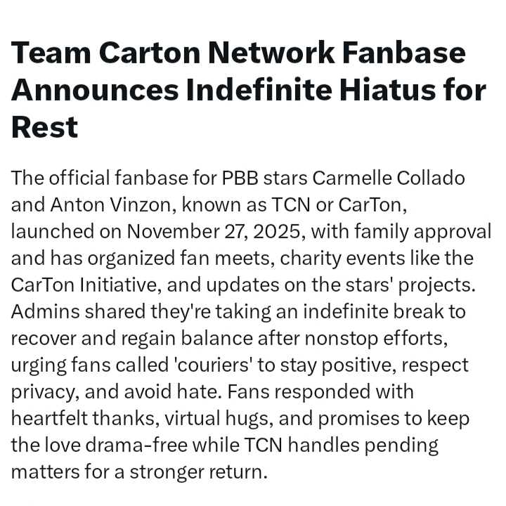 ceeursly's tweet photo. Even the news recognizes how hard this fanbase works for our mains. We appreciate all your effort and dedication. We love you TCN admins! We know you’ll come back stronger 🤎 https://t.co/6241MDZUOv