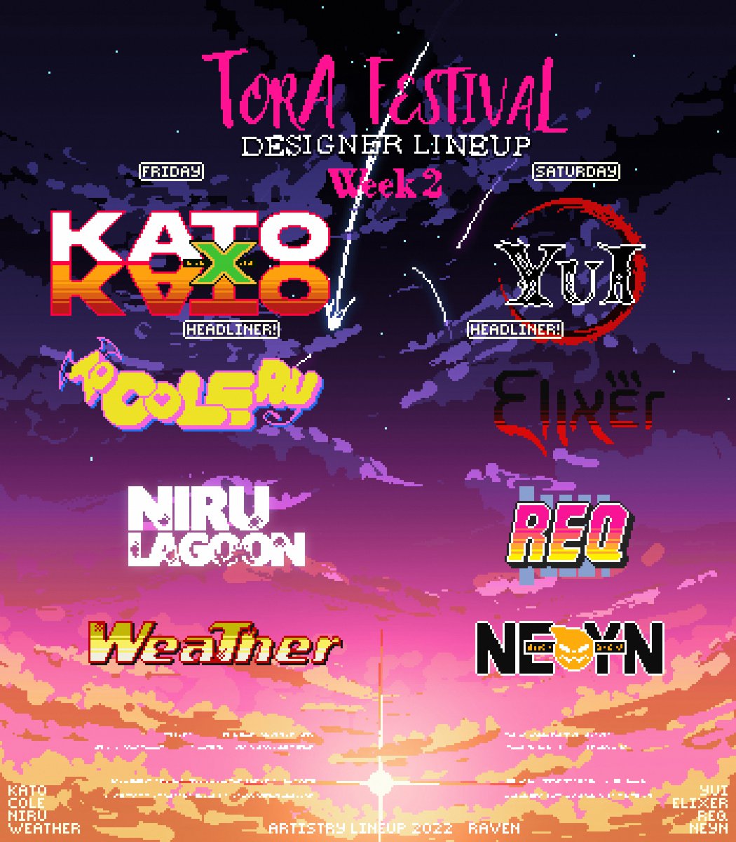 MidnightDiesel's tweet photo. Lineup posters 
#Pixelart #lineup https://t.co/E7PvPj3L4H