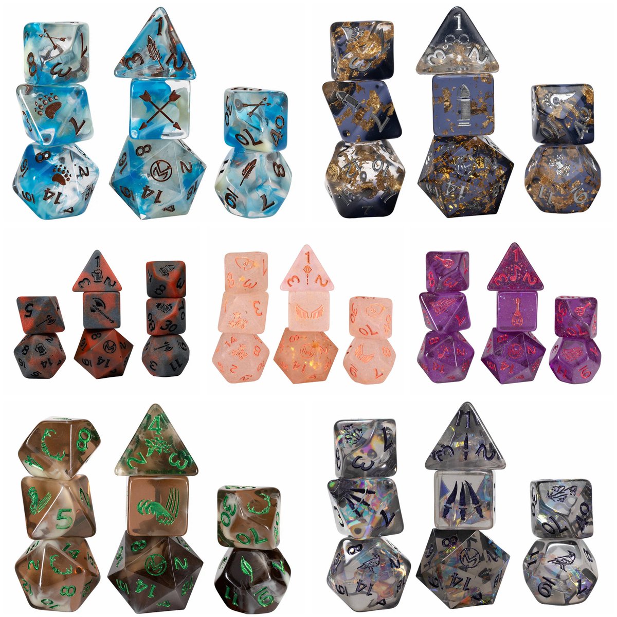 xkizato's tweet photo. guys new vox machina dice sets from sirius dice dropping in july!! https://t.co/ZH349KR3sR