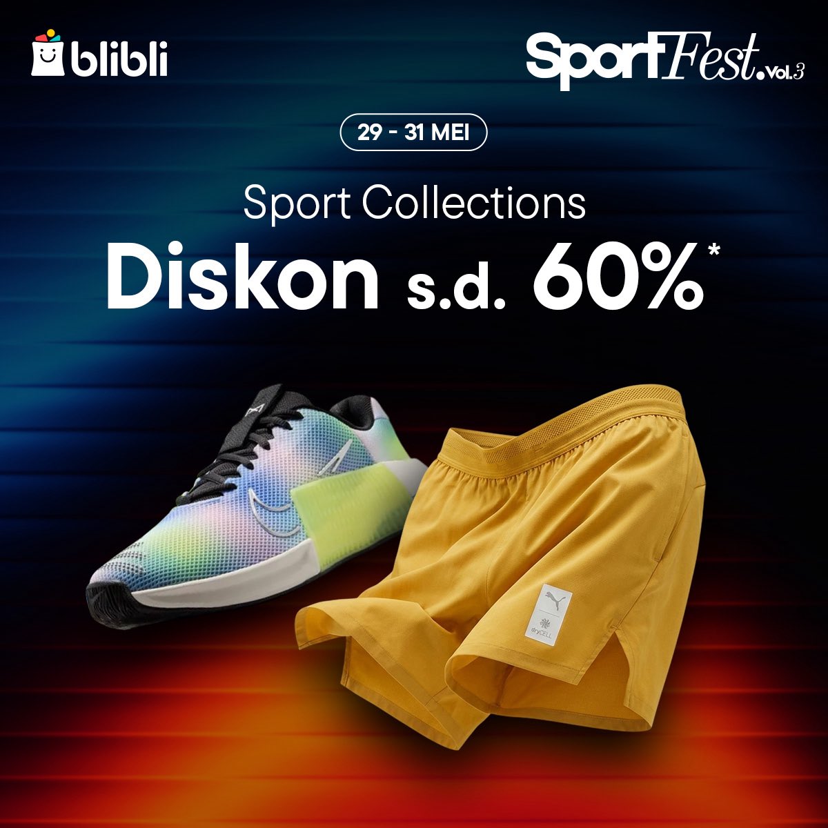 bliblidotcom's tweet photo. Selamat @ddntty , langsung DM yaaa!

Lumayan bisa upgrade outfit olahraga biar tampil makin kece 😎🛍️ Buruan serbu Sport Collections pilihan di Blibli &amp; nikmati diskon gila-gilaan s.d. 60%! 🌟https://t.co/yCg9HaEPIG 

#NoBlaBlaDiBlibli #CekDuluDiBlibli #SPOx https://t.co/YyTWb160yv