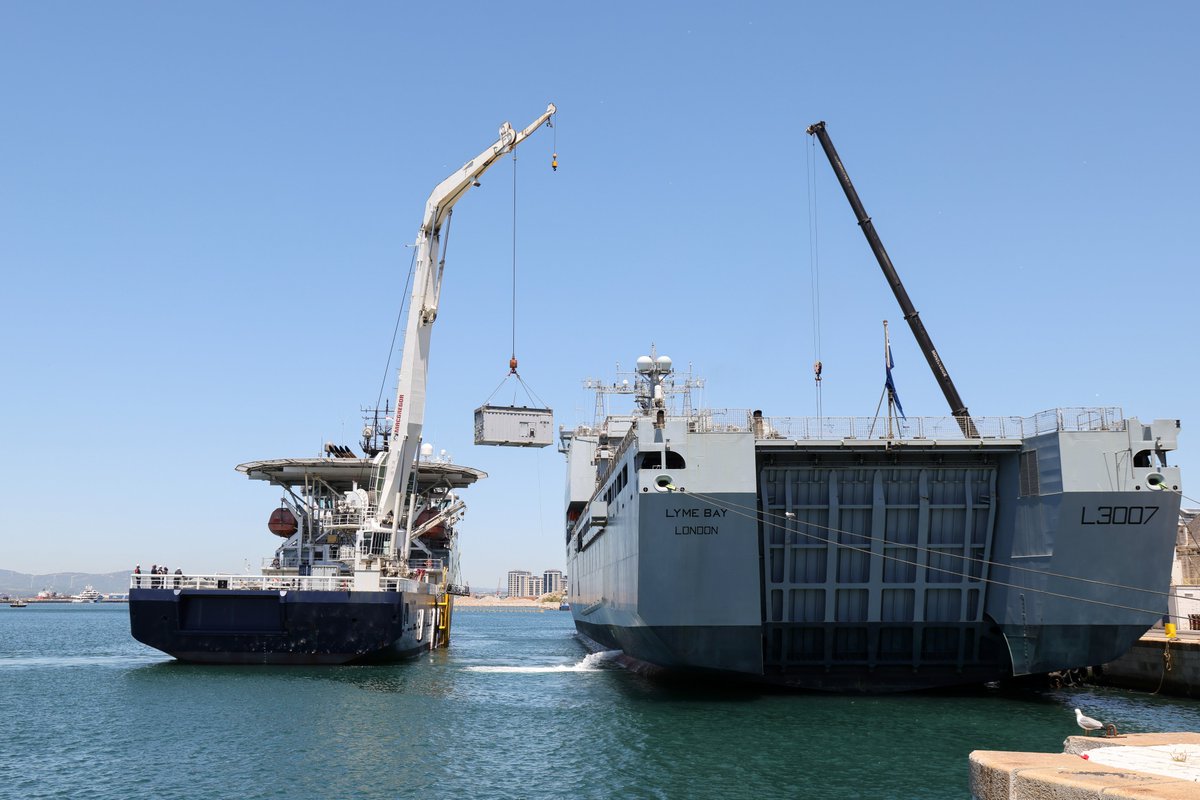 HMS_Str_Castle's tweet photo. We have completed the delivery of uncrewed MCM vessels to @RFALymeBay in Gibraltar for the first time.

https://t.co/3znxV4eSiu https://t.co/u5zwo4XgCa