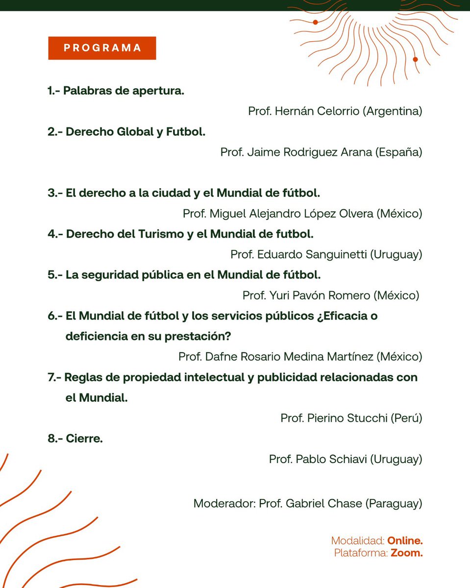 PabloSchiavi's tweet photo. 🏆⚽️ A días de la @fifaworldcup_es, los invitamos especialmente a este Seminario Internacional, organizado por @LawTecno en colaboración con @TRUruguay. 

El Seminario, que contará con conferencistas de lujo, abordará los impactos jurídicos-administrativos Copa Mundial de la @FIFAcom 2026™.

La inscripción es libre a través de este link, y se entregará certificado de asistencia: https://t.co/LBloCX1qL7
