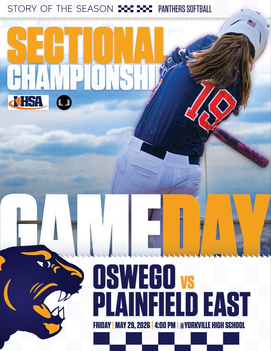 OHSPantherSB's tweet photo. What a beautiful day to be playing for a Sectional Championship☀️

🆚 Plainfield East
📍 Yorkville High School
🕓 4pm Game Time

Tickets can be purchased for $8.35 on GoFan (https://t.co/7WnyYcAx5O) or $9 cash at the game

Show up and show out!! Go Panthers🧡🐾💙 https://t.co/qbPm1Y12z7