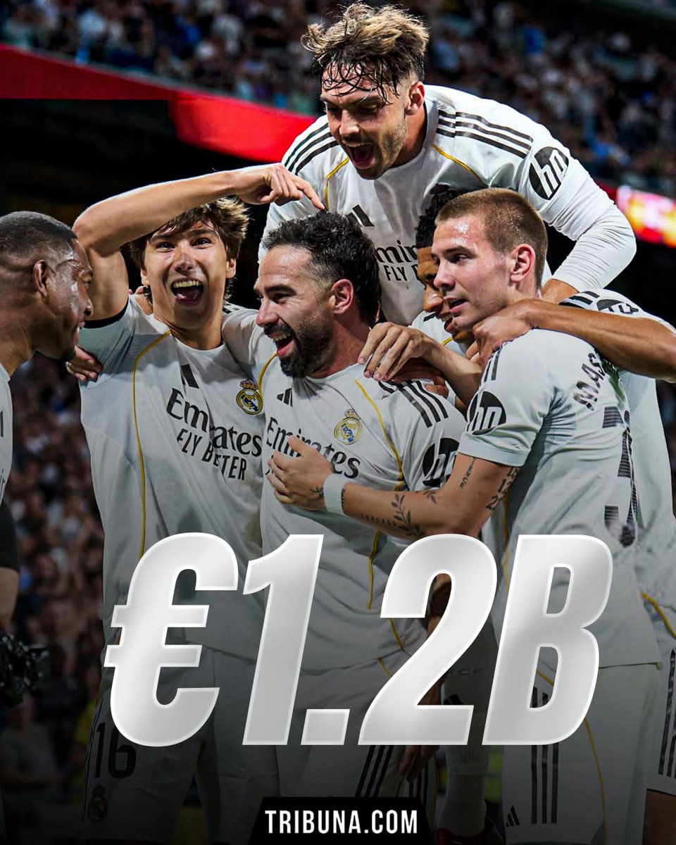 BlancaRedondoCa's tweet photo. 🚨 NUEVO: El Real Madrid supera los 1.200 millones de euros en ingresos anuales, estableciendo un nuevo récord financiero en el fútbol mundial ⚡️

El principal impulsor de este crecimiento récord es el área comercial 💱 https://t.co/UZG5b7W3sK