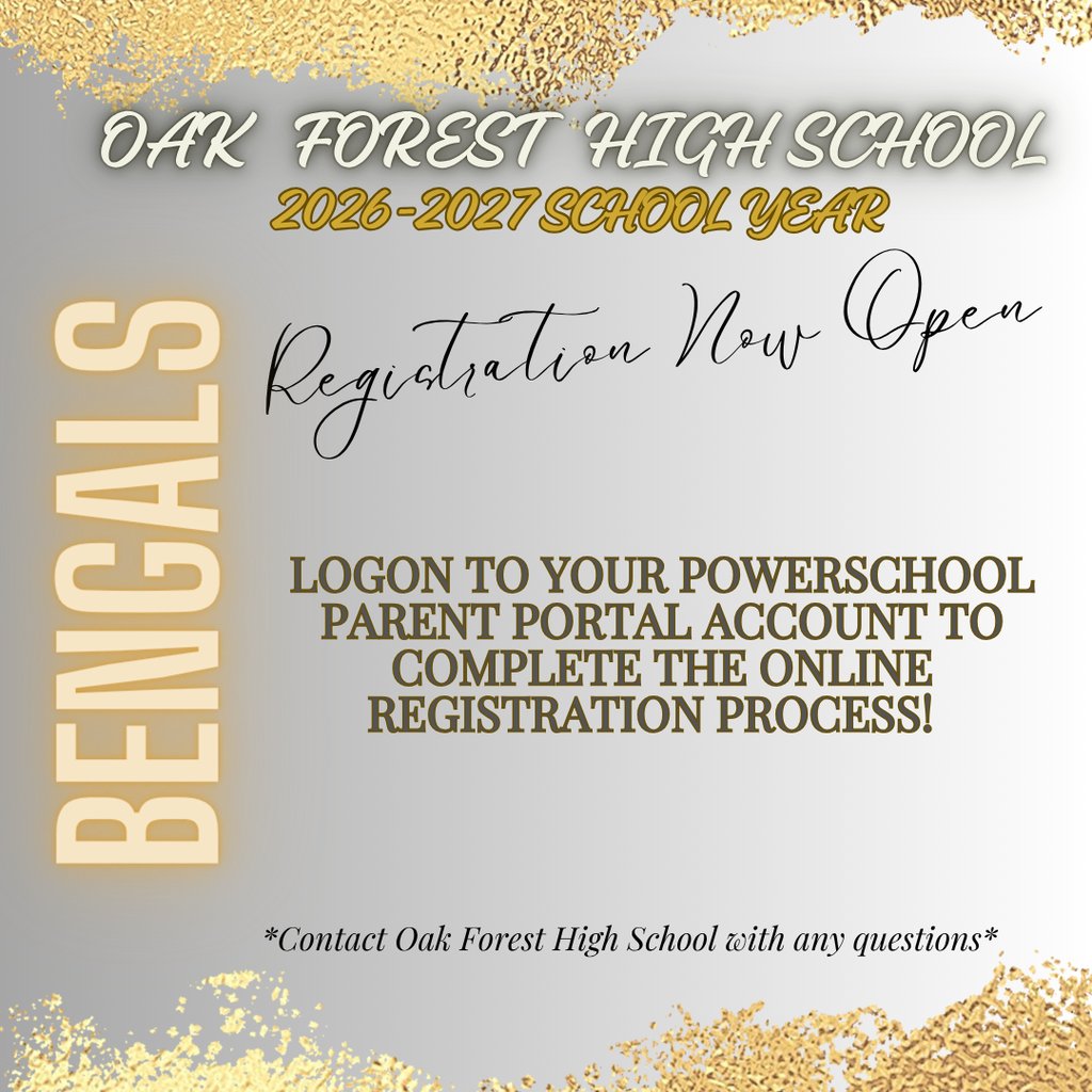ExperienceOFHS's tweet photo. The 2026-2027 school  year registration is now OPEN!
Get that done now &amp; check that off your list!
#TheBengalWay https://t.co/jmn705jUvw