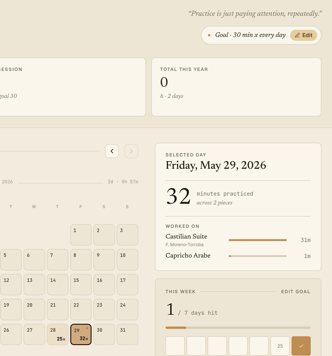 getrosette's tweet photo. Even 30 minutes of practice a day makes a difference. 

Track your daily progress when Rosette launches this June. 👍 https://t.co/mFAl73tDde