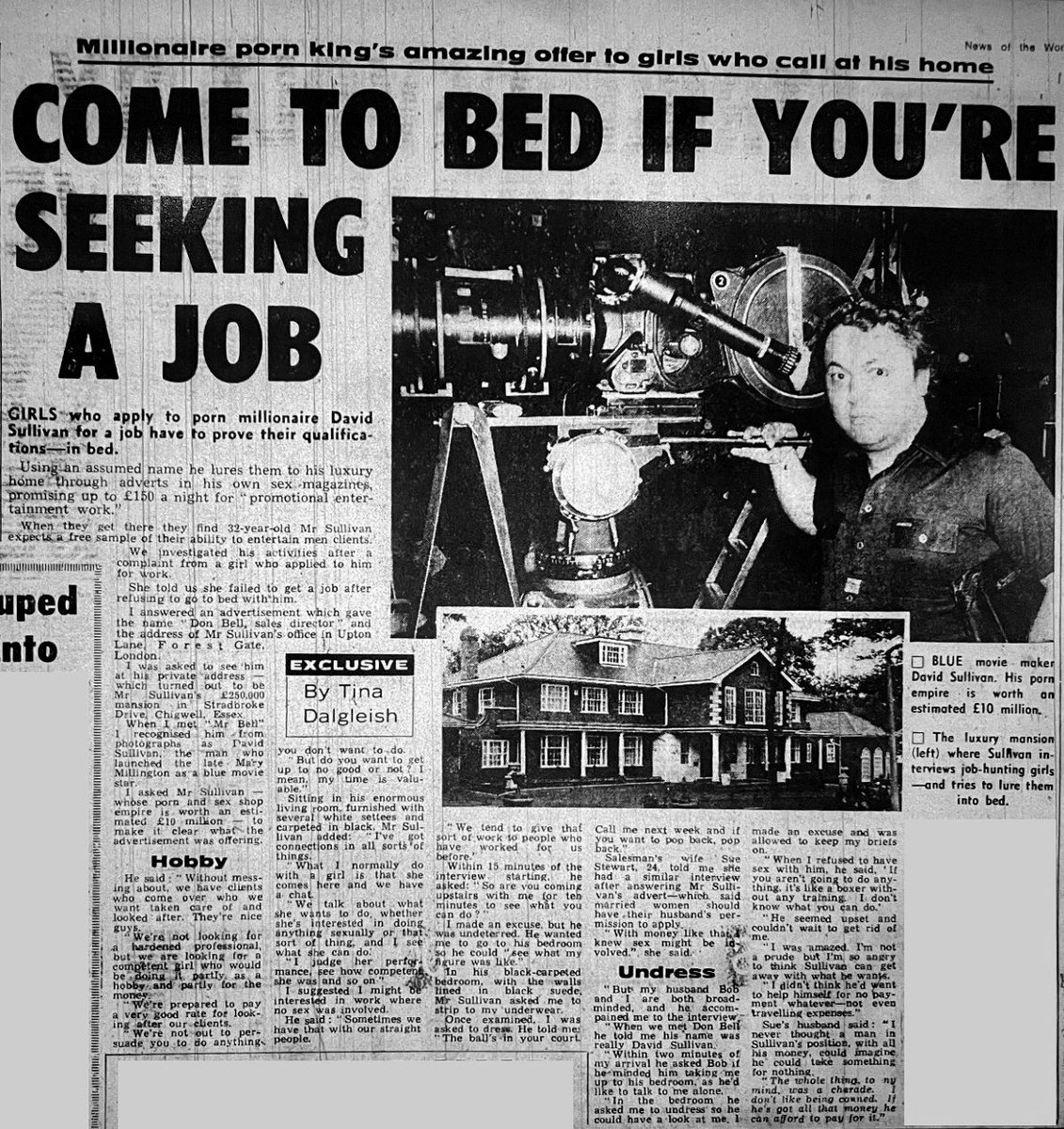 JonBenjamin19's tweet photo. #WestHam fans - for anyone worried about commenting on the serious allegations out there about David Sullivan, the article below was published in The News Of The World in 1981, so the details published here were known about 45 years ago.

#SullivanOut https://t.co/NbxlGzQ3Mn