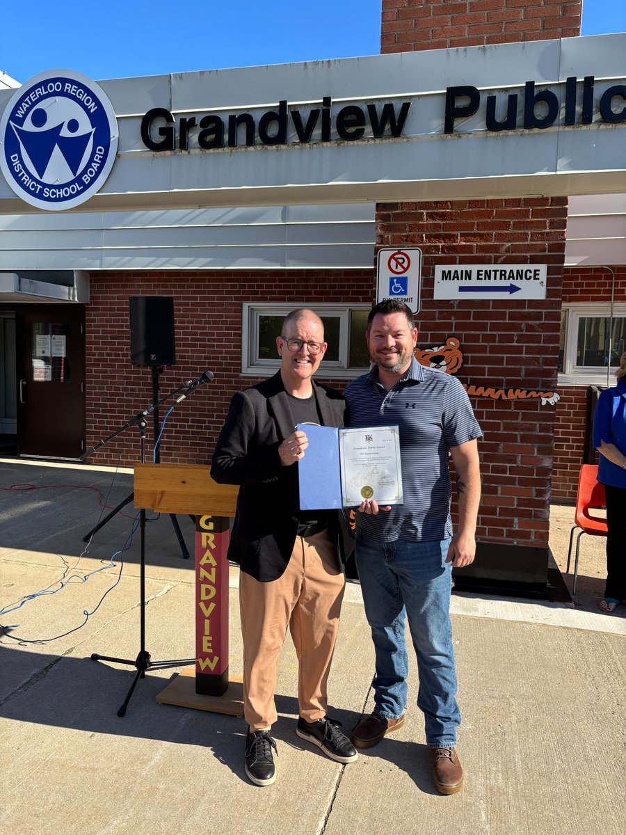 mikeharrisjrpc's tweet photo. Honoured to be part of Grandview Public School’s 75th anniversary celebration. For generations, Grandview has helped to shape young minds in New Hamburg. Great to join students, staff, and families to mark this special milestone. https://t.co/52hmIi1M0n