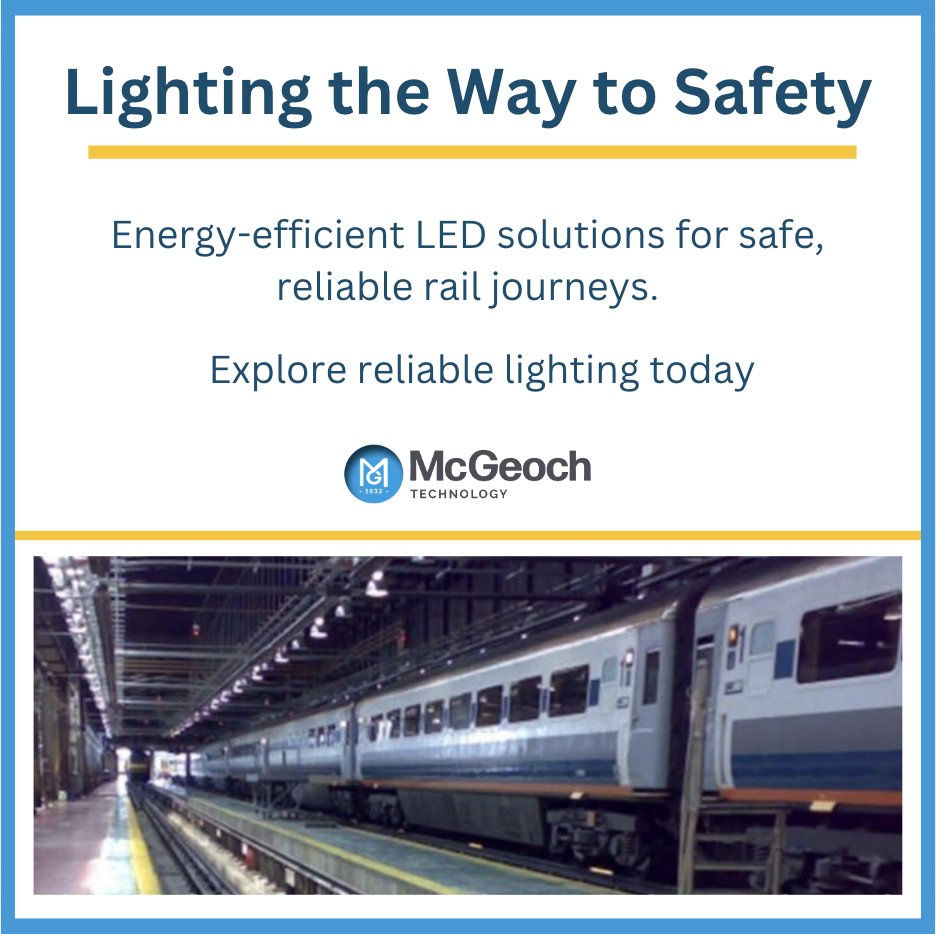 McGeoch_Tech's tweet photo. Enhance Safety on Every Journey

Reliable, energy-efficient rail LED lighting for a safer, brighter ride every time.

Discover McGeoch LED rail lighting solutions: https://t.co/Bwv4Xhnf6q

#RailSafety #McGeoch #ElectricalSystems https://t.co/GRtjVNEAgL