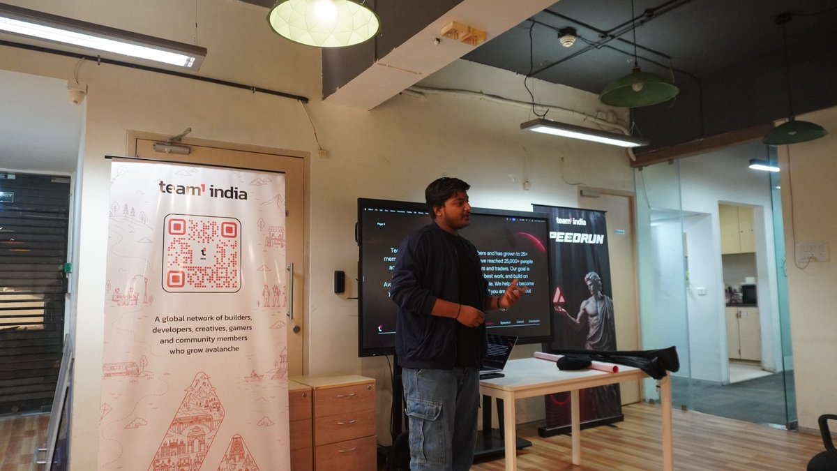 dhanushonchain's tweet photo. Last weekend I hosted Team1 India Builder Connect event in Mumbai & WOW! 🔺

The energy was unreal!

Huge thanks to our Community Partner @weareWeb3Mumbai for bringing the Mumbai builder community together! 🤝

Event Highlights: 
• 45+ builders in the room 
• Introduction to @Team1IND India 
• Early @AvaxTeam1 member applications from attendees 
• Fun networking activities with builders 
• Builders excited about the Speedrun challenge
• Great conversations over snacks 🍔  

Missed it? Don't worry, more events are coming soon....... 

Stay tuned & keep building! 🔺
