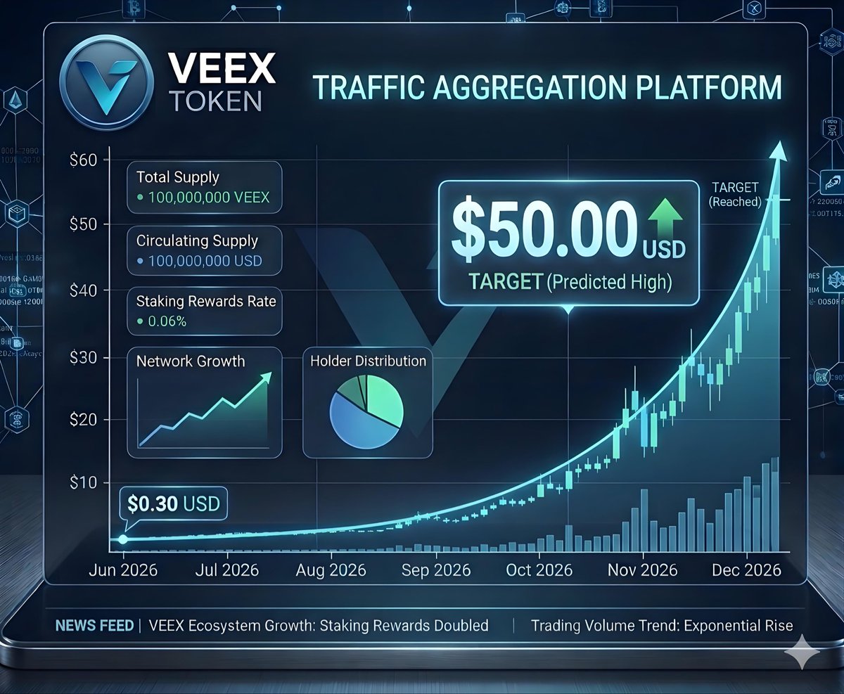 VEEXWorld's tweet photo. VEEX traffic aggregation platform🌎

You will see VEEX at $50 📈at the end of 2026 https://t.co/JuDoGT8wUh
