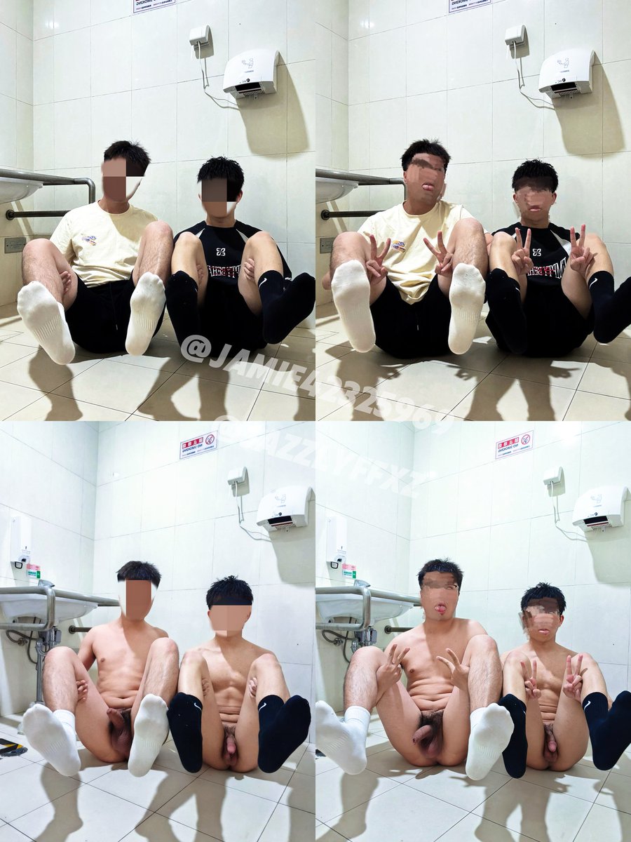 Jamie42325969's tweet photo. #恶堕 #黑袜 #暴露 #全裸 #无脑

小傻逼@JazzLyffze 脑子实在是痒，一忙完就来找傻逼爹@Jamie42325969互骚了，找了个没人的地方把脑子🧠掏空了。这次是双人版傻逼四宫格✌🏻🤤✌🏻，期待接下来更多的作品吧🥵🥵 https://t.co/reHaRmW9iE