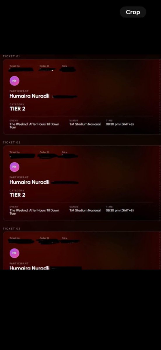 Wilberf26174574's tweet photo. WTS Tix The Weeknd KL
🗓️4 November KL (First Day)

Section: 109
🎫1x U20 (rm800) ✅Still Available✅

🎫2x R17 (rm1700) side by side ❗️SOLD❗️

All good seat can see the fireworks🎆

📍Meet up location Nilai / Petaling Jaya

Serious buyer only DM ❤️‍🔥
#Weeknd
#Weknd_in_Kl https://t.co/jRb4b3gDic
