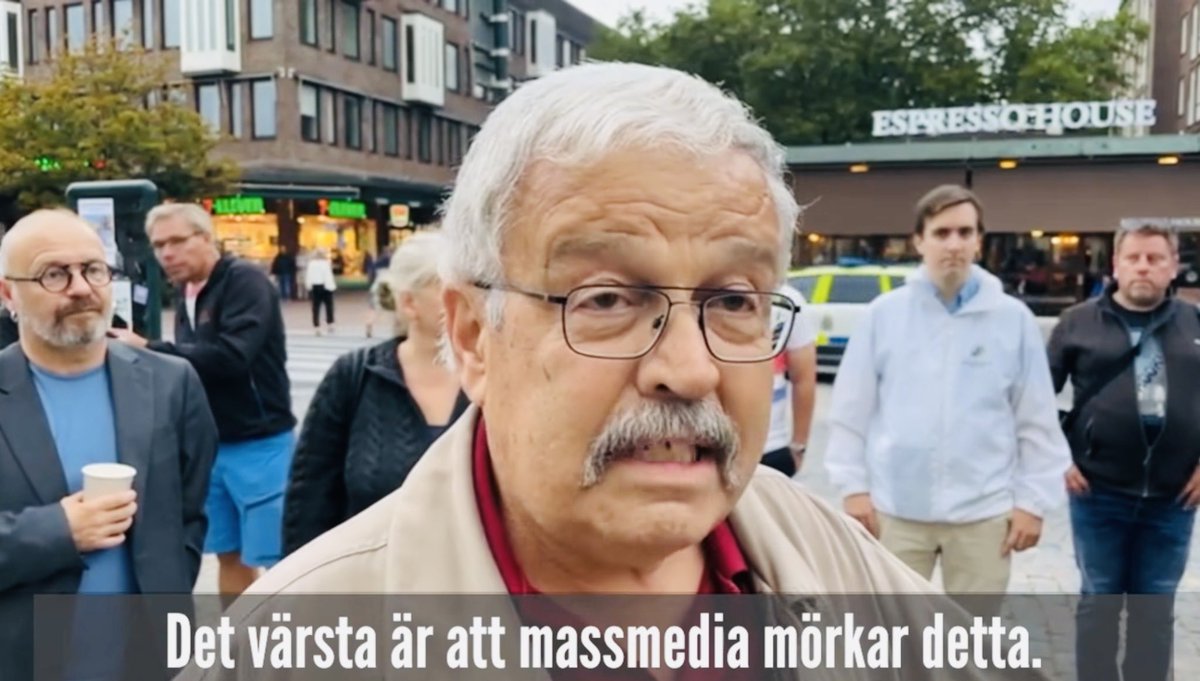 NorvellTommy's tweet photo. En invandrare som kom till Sverige på -50 talet, talar om att att 
”detta är inte Sverige längre”, det är inte landet jag kom till.

- det värsta är att massmedia mörkar hur landet blivit förstört av politikerna…..kriminella och dessa muslimer tar ju över stad efter stad! https://t.co/cLF5QpHmWE