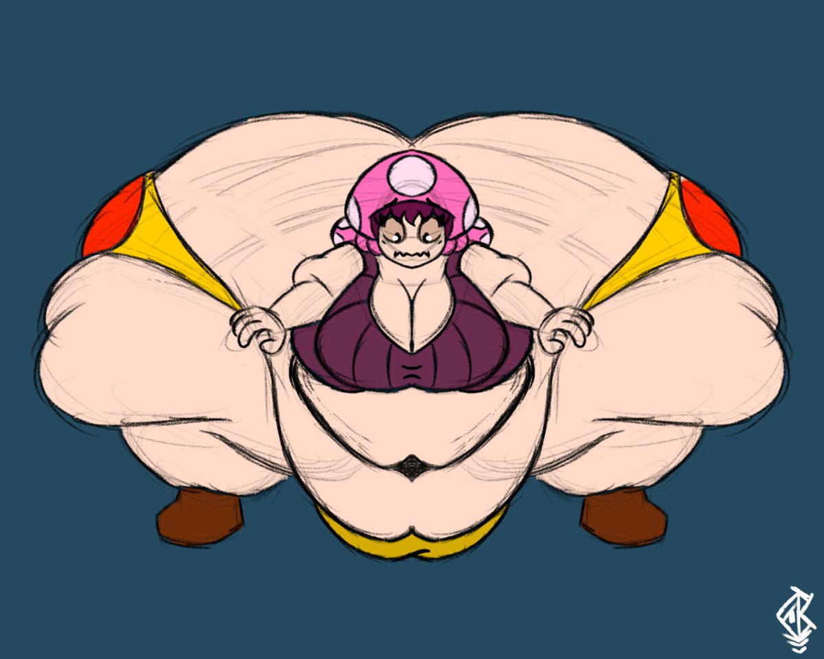 TrypBinspector's tweet photo. Shroom gal Toadette with a Mega-shroom for a dumpy https://t.co/KIIykfheyL