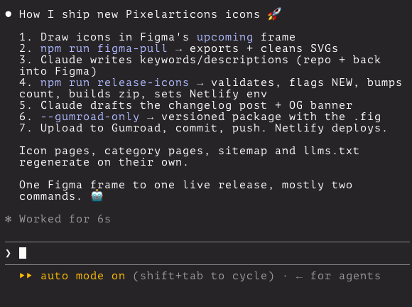 halfmage's tweet photo. we live in the best tech time ever.

thanks to @claude (maybe soon @grok) I can now release new icons way faster and more often! So i can finally focus more on the things i wanna do: designing icons!

also works great with @netlify cli https://t.co/rdWBXqvV4C