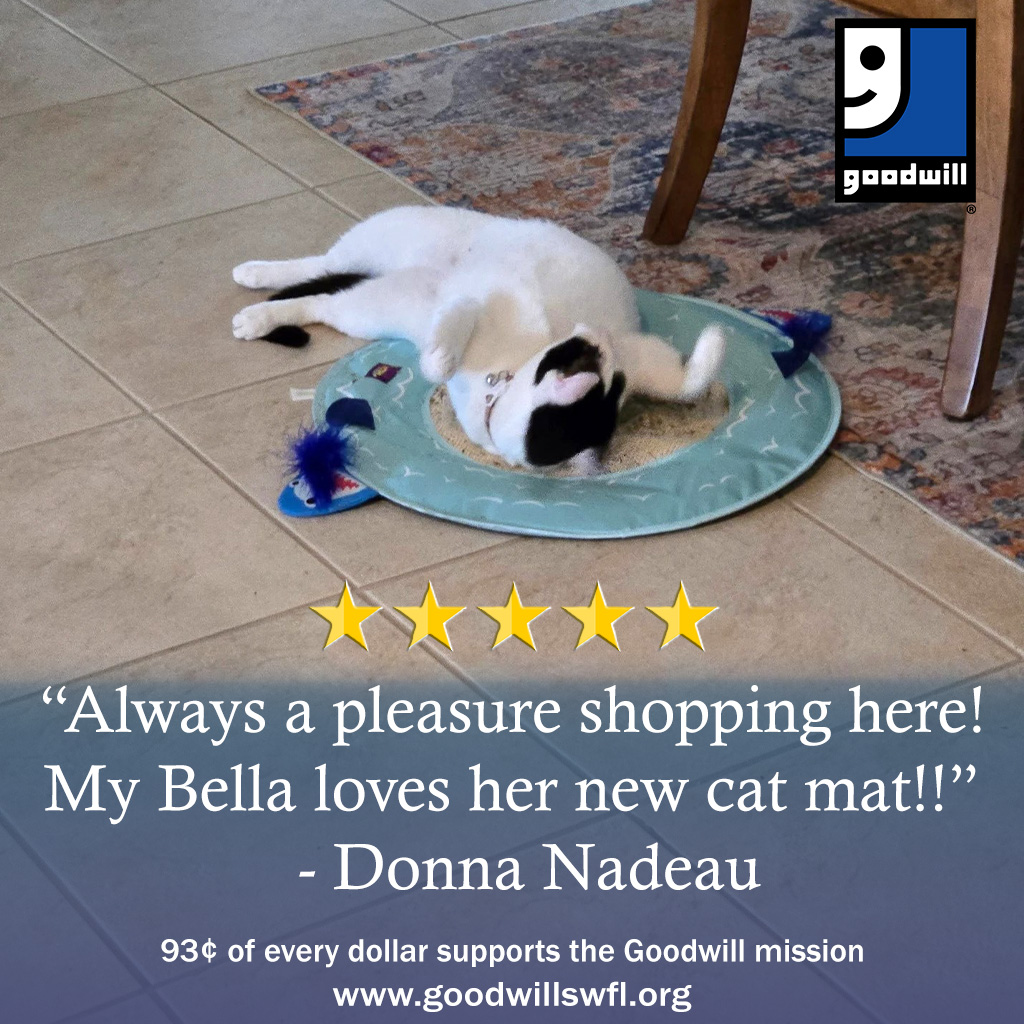 goodwillswfl's tweet photo. ⭐️ Thank You for the Love! ⭐️
We’re so grateful to our amazing shoppers here at Goodwill Southwest Florida 💙 Your kind words and 5‑star Google review truly mean the world to us! https://t.co/t3Mbt9MqOc
