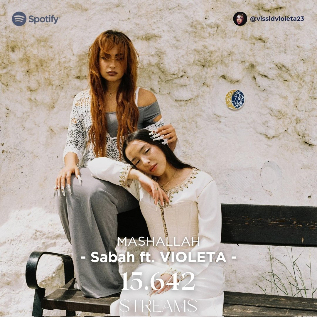 vissidvioleta23's tweet photo. 📊| "MASHALLAH" de Sabah (@sabahkdd) y VIOLETA (@HFVioleta) ha conseguido 15.642 streams en su primer día en Spotify. https://t.co/kaVzEONljZ