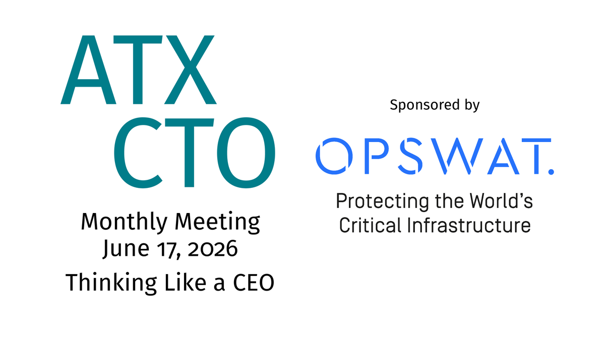 _web's tweet photo. Join the Austin CTO Club to discuss "Thinking Like a CEO" on June 17!

Register here: https://t.co/rkgs48g3gF https://t.co/SPetLuZXSg