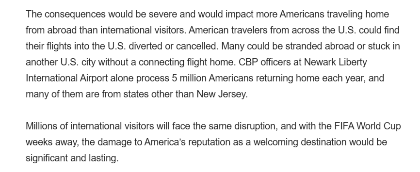 OKnox's tweet photo. US Travel Association warns against Mullin's idea of halting CBP processing at airports in so-called sanctuary jurisdictions. https://t.co/Ynlxa1S3WL
