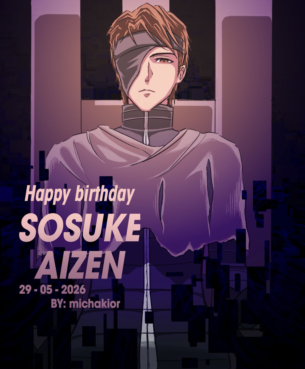 michakior's tweet photo. Happy birthday Lord Aizen !

This was my first time actually colouring in my art, but I'm relatively happy with the results.

-also my first post on X https://t.co/5dekElXQmQ