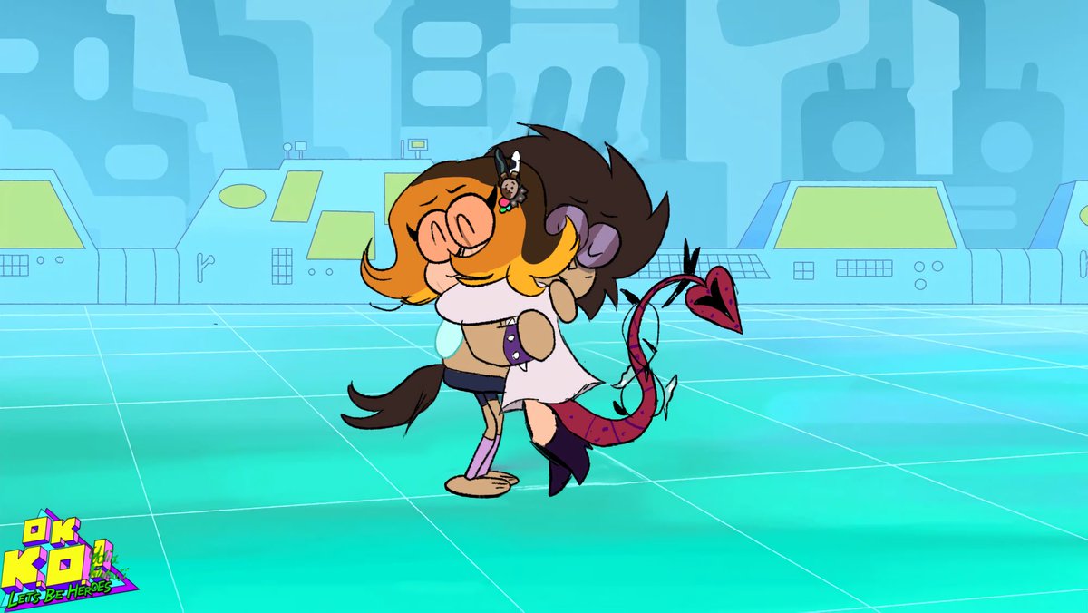 GloriaKibutsuji's tweet photo. I keep forgetting to post these. Sorry if Gloriosa looks bigger, I had trouble drawing😓 #okko #okkoletsbeheroes #fanart #TKO #Gloriosa #oc #ocxcannon https://t.co/DqZc8SwyCc