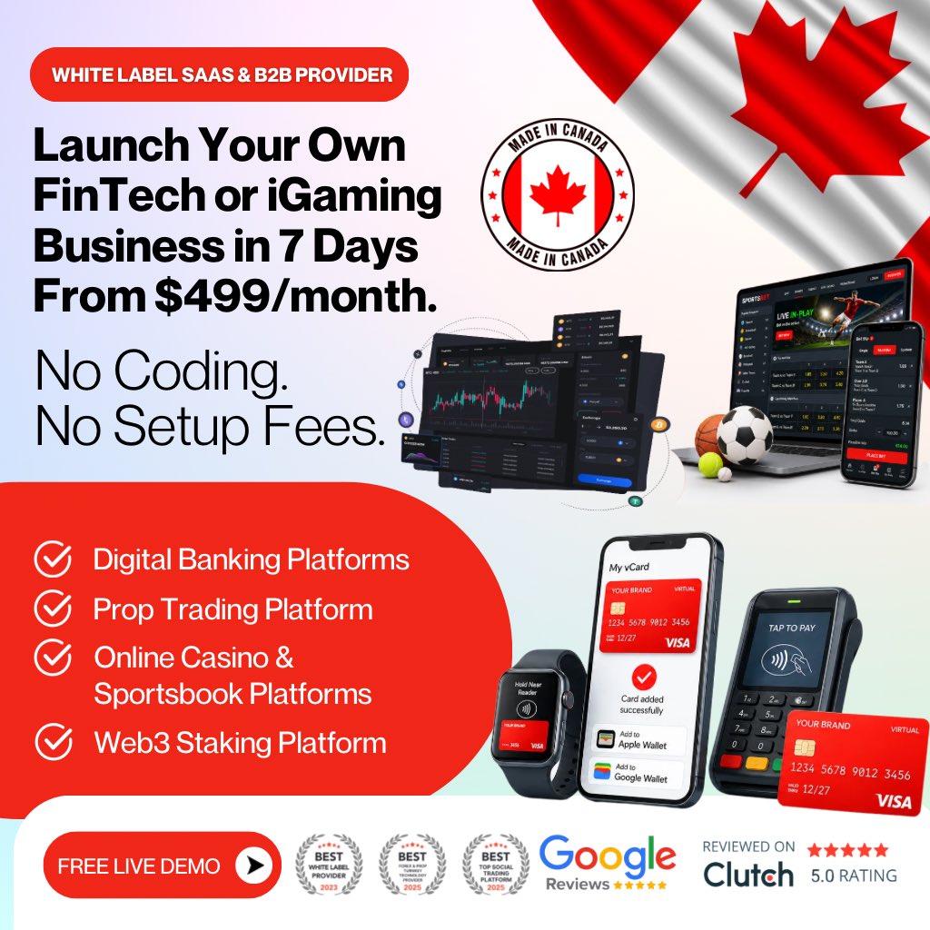 atnmdigital's tweet photo. ATNM Digital Solutions is a leading software provider specializing in White Label SaaS & B2B platforms for both private and commercial use.

Launch your own FinTech or iGaming business in just 7 days — without coding or setup fees 🚀

We provide fully ready-to-use white label platforms so you can start earning from day one.

✔ Digital Banking Platform
✔ Prop Trading Platform
✔ Sports Betting Platform
✔ Crypto Staking Platform
✔️ Crypto Exchange Turnkey
✔️ Forex Broker Turnkey
✔️ Online Casino

🔗https://t.co/y7eWIiedhD

Built for speed, scalability, and real profit.
You own the brand — we handle the technology.