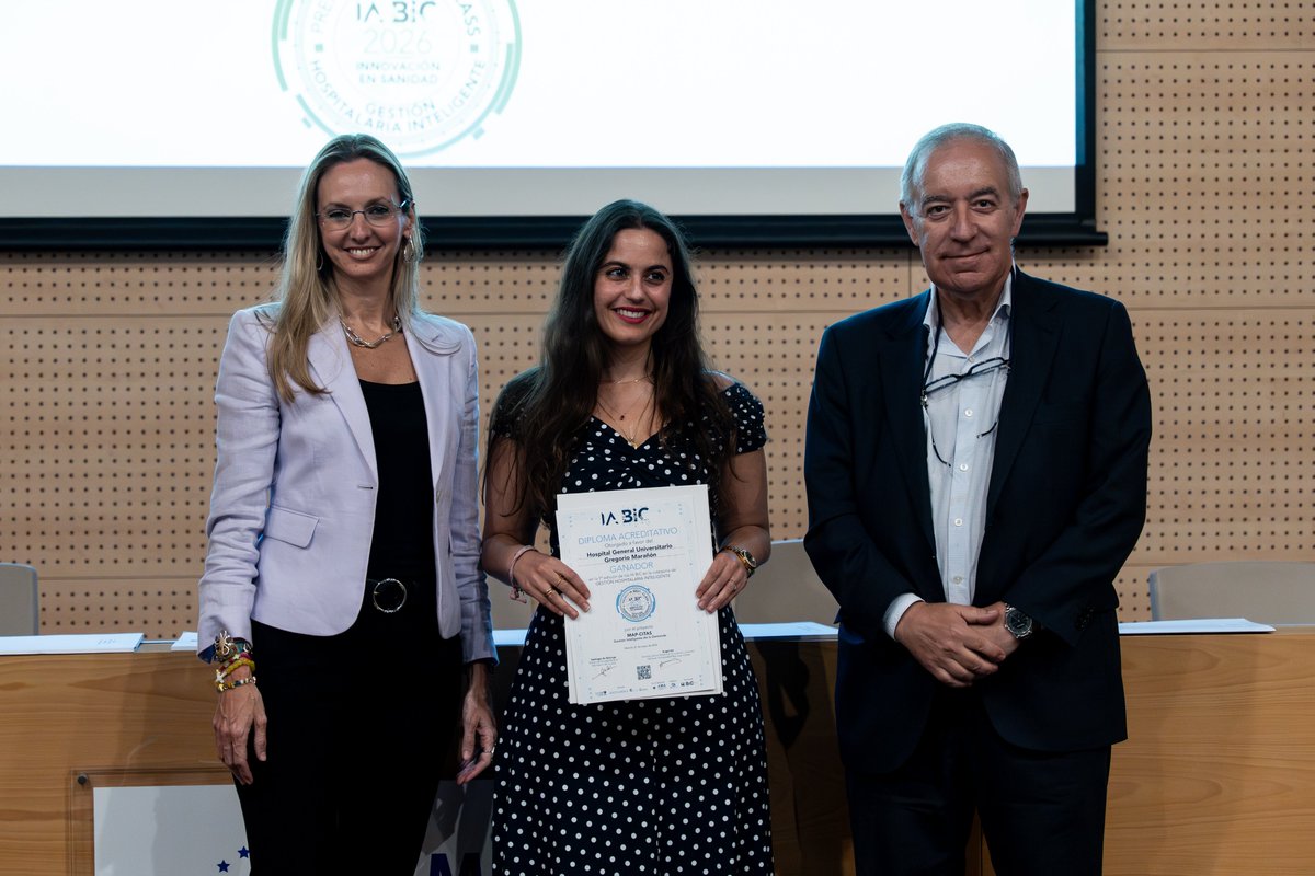 HGregorioM's tweet photo. 🏆 El #GregorioMarañón ha sido galardonado en los Premios IA BIC 2026.

👩‍💻 El proyecto MAP-CITAS, reconocido en la categoría de Gestión Hospitalaria Inteligente.

✅ Otorgados por @GacetaMedicaCom 

#SomosElMarañón https://t.co/l8mRn474kc
