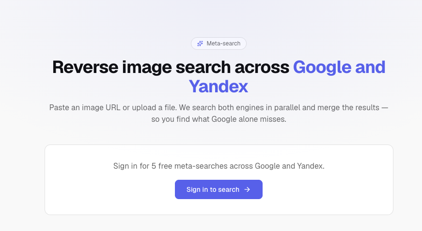 SearchThisImage's tweet photo. Added Meta Search (Results from multiple search engines) to the website. Do check it out. https://t.co/cpVBQBK174 https://t.co/7L5WXNDHLQ