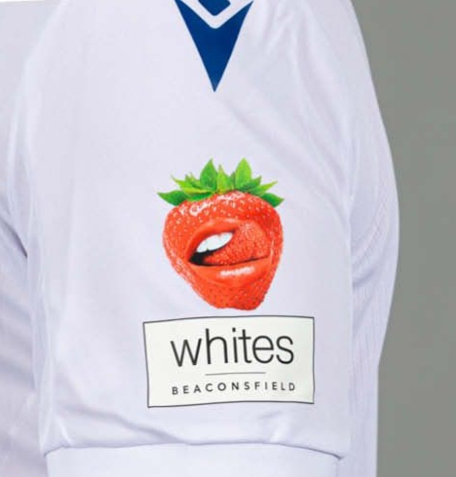 Club25Football's tweet photo. Ah yes, the famed Bolton horny strawberry. Fantastic. Is this the most cursed sponsor EFL history? #BWFC https://t.co/qmw4FxH01X